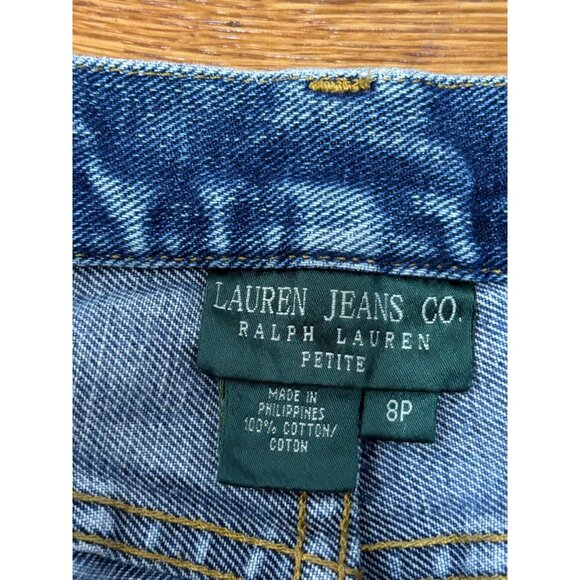 Vintage Womens Ralph Lauren Jeans Co Straight Leg Ankle Jeans Sz 8p Petite Blue - Picture 3 of 7